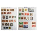 Loose leaf stamp album with GB and Commonwealth stamps from Queen Victoria onwards.