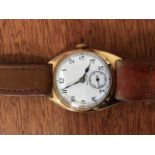 Zenith 9ct Gold Cased Mechanical Wrist Watch From The 1930's.