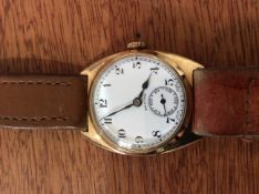 Zenith 9ct Gold Cased Mechanical Wrist Watch From The 1930's.
