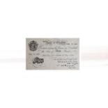 Bank of England White Five Pound Note, Dated Dec 13th 1944, No E88 011383. Chief Cashier K.