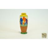 Clarice Cliff Hand Painted Classical Shaped Vase ' Crocus ' Design. c.1929 - Bizarre Range. 5.