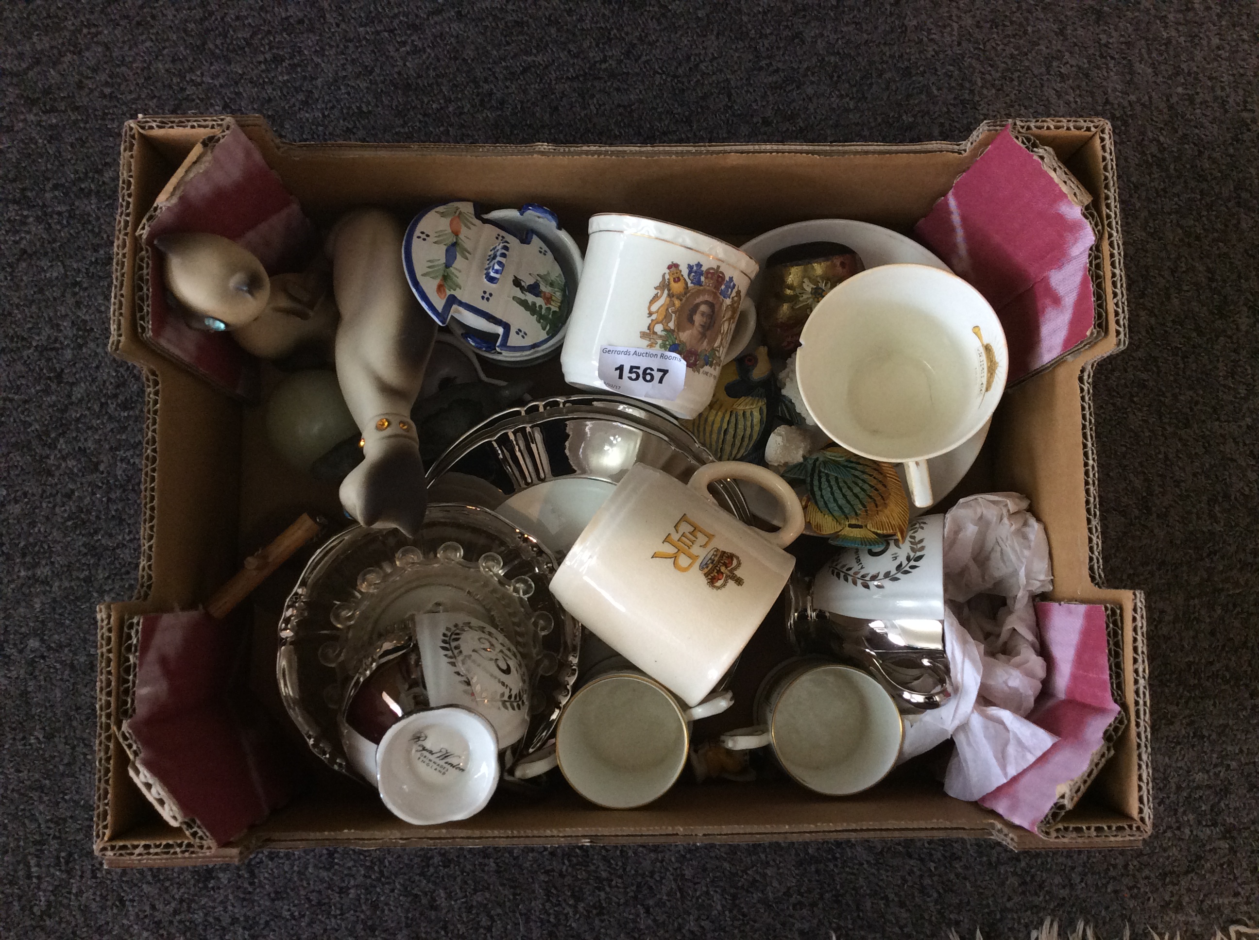 Mixed Lot Of Collectibles To Include Coronation Mugs, 1887 Jubilee Cup And Saucer AF,