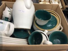 Denby Large Teaset Greenwheat Pattern Approx 22 Pieces