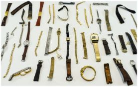 Quantity Of Watch Straps Mixed Lot To Include Leather, Metal, Expanding Etc.