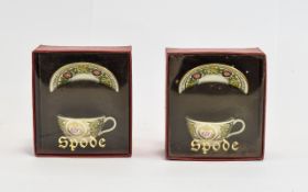 Spode - 1 Pair of Miniature Cups & Saucers ' Charles & Diana '