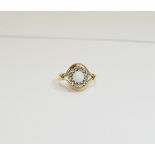 9ct Gold Opal Cluster Ring.