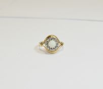 9ct Gold Opal Cluster Ring.
