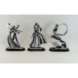 Three Modern Decorative Figure Groups,