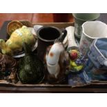 Small Collection of Pottery to Include Wade Jasperware vase, Wadeheath Jug, more Jasperware, Royal