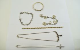 A Collection of Silver Jewellery ( 6 ) Items In Total. All with Hallmarks for Silver.