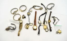 Quantity Of Vintage Ladies Watches Approx 17 To Include Tissot, Rotary, Eterna, Smiths, Lanco,
