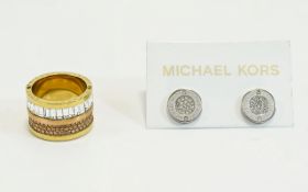 Michael Kors Designer Ring and Earrings.