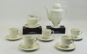 Wedgwood of Etruria Porcelain ( 13 ) Piece Part Coffee Service. c.1920 - 1930. Edme Pattern.