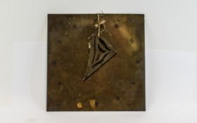 Bronze Sundial Square face with printed/burnished numerals.
