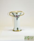 William Moorcroft Signed Macintyre Twin Handle Vase - 18th Century Pattern with Sprays of Roses,