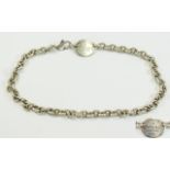 Tiffany & Co New York Silver Chunky Necklace Vintage 80's Heavy Link Necklace With Oval Tag 'Please