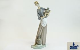 Lladro Porcelain Tall Figurine ' Girl with Jugs ' Model No 4875. Sculpture Fulgencio Garcia.