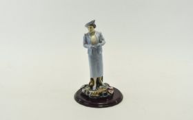 Royal Doulton HM Queen Elizabeth The Queen Mother Figurine boxed with certification and stand
