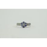 9ct Gold Tanzanite and Diamond Cluster R