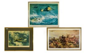 Military Interest Comprising 3 Framed Pr