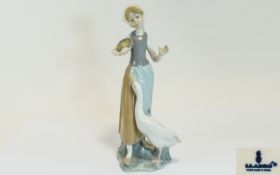 Lladro Porcelain Figure ' Girl with Duck