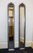 Bevelled Glass Mirrors In Ornate Silver