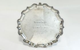 George V - Circular Silver Footed Salver