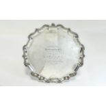 George V - Circular Silver Footed Salver