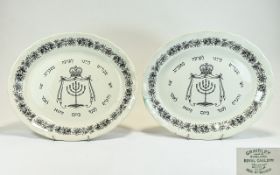 Grindley Royal Cauldon Passover ware 2 x
