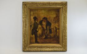 Victorian - Unsigned Oil On Board Framed