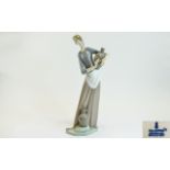 Lladro Porcelain Tall Figurine ' Girl wi