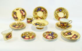Aynsley Painted Fruit 12 Pieces, Include