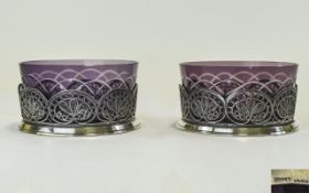 Russian - Fine Pair of Silver Alloyed an