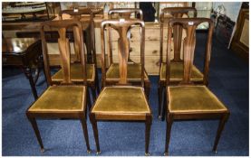 Set Of Six Early 20thC Dining Chairs wit