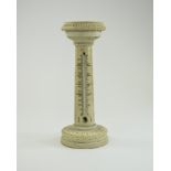 Victorian - Early Finely Carved Ivory Barometer, In The Form of An Architectural Sun Dial.