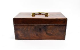 English - 18th Century Mahogany Document / Deed Lidded Box,