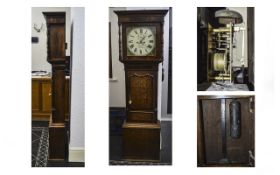 A Fine Mid 19th Century - 30 Hour Oak Longcase Clock. c.1830 & 1840's.