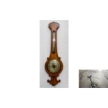 Negretti & Zambra Instrument Makers to Queen Victoria Golden Oak Cased Attractive Carved Mercurial