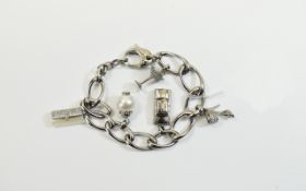 DKNY Charm Bracelet with 5 charms attached.