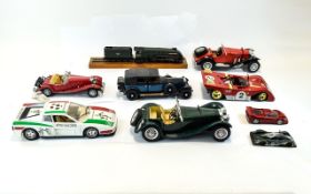 Collection of Diecast Assorted Cars to include vintage Ferrari, Burago model,