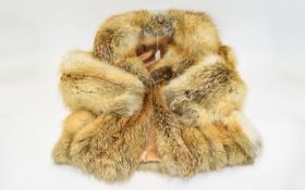 Fox Fur Jacket Short ladies jacket, pelt in good condition, shawl collar, hook and eye fastening,