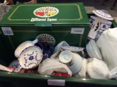 Misc Box of Pottery Comprising Lilliput Lane Model, Cups, Saucers,
