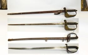 2 British Cavalry Officers Swords, One marked Fenton Brothers Sword Cutlers To The War Office,