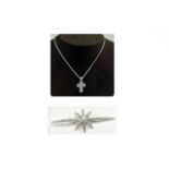 Swarovski Necklace and Statement Brooch Stunning, long,