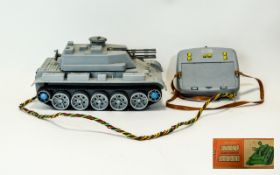 Vintage Russian Toy Remote Control Tank, original box,