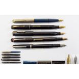 A Good Collection of Vintage Fountain Pens ( 5 ) In Total.