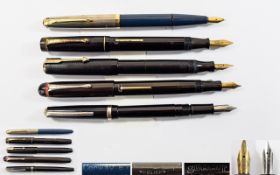 A Good Collection of Vintage Fountain Pens ( 5 ) In Total.