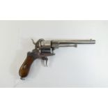 Belgian Pinfire 6 shot Revolver Cleaned And Stripped, Stamped 58 To Folding Trigger And Barrel,