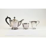 Sanders and Black of Birmingham Silver Plated 3 Piece Tea Service.