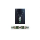 Swarovski Statement Necklace and Earring Set Boxed Atelier Swarovski large geometric pendant